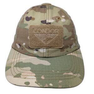 Condor Baseball Cap Green One Size Camo Hook Loop Patch Tactical Outdoor hat